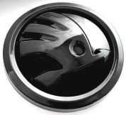 Шильдик эмблема автомобильный SHKP Skoda BM черный пластик